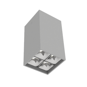 Светодиодный светильник VARTON DL-Box Reflect Multi 2x2 накладной 10 Вт 4000 К 80х80х150 мм RAL7045 серый муар 35°x75°